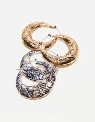 2-pack of boho hoop earrings 2-pack of boho hoop earrings