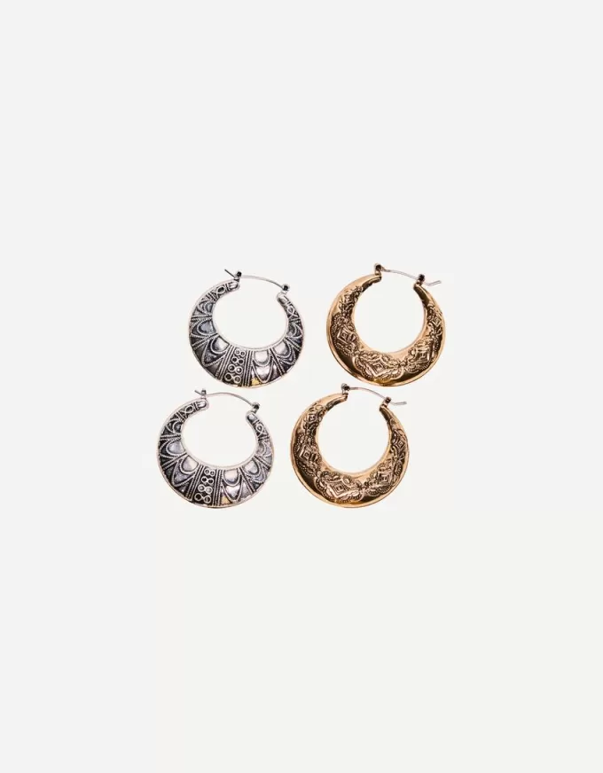 2-pack of boho hoop earrings 2-pack of boho hoop earrings