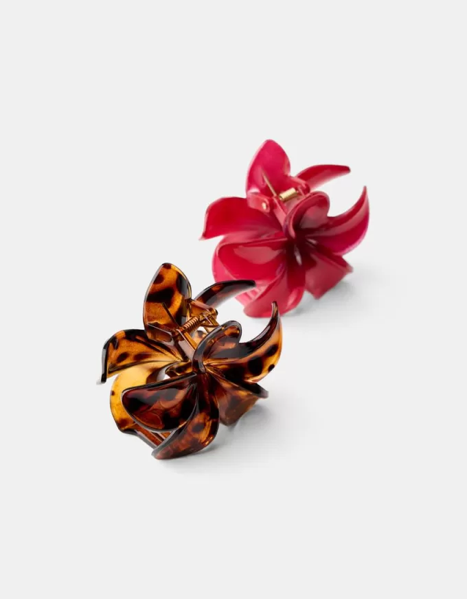 2-pack of flower hair clips