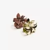 2-pack of metallic flower hair clips