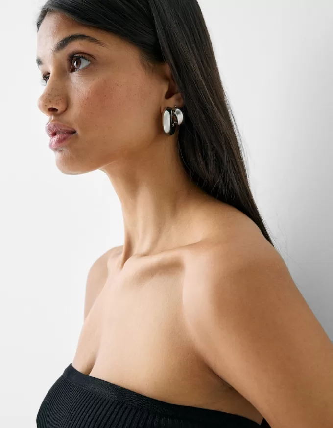 3-pack of chunky hoop earrings 3-pack of chunky hoop earrings