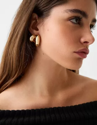 3-pack of chunky hoop earrings