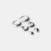 3-pack of chunky hoop earrings 3-pack of chunky hoop earrings
