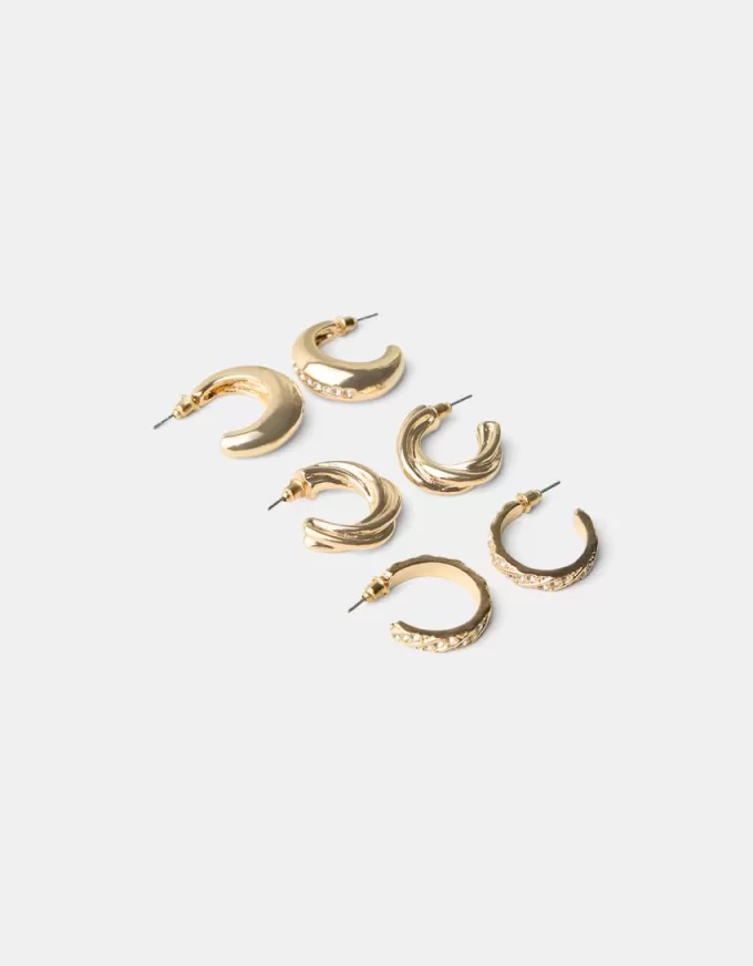 3-pack of hoop earrings 3-pack of hoop earrings