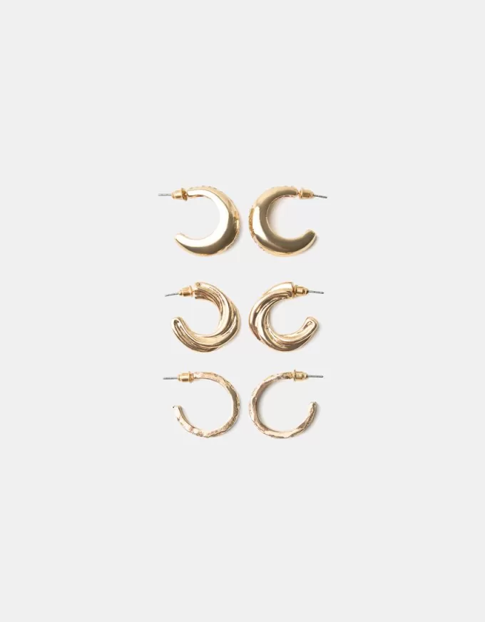 3-pack of hoop earrings 3-pack of hoop earrings