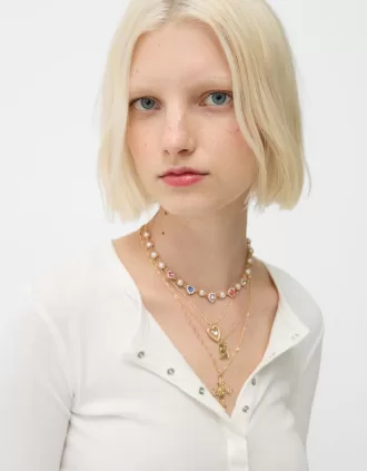 4-pack of rhinestone cross necklaces