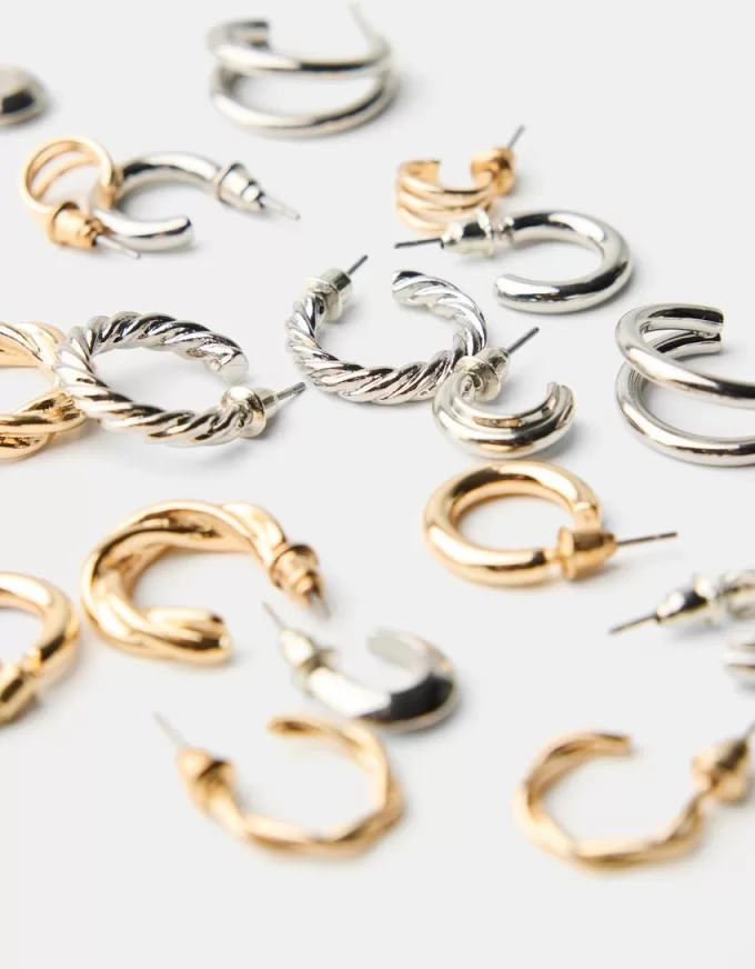 9-pack of hoop earrings 9-pack of hoop earrings