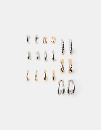 9-pack of hoop earrings 9-pack of hoop earrings