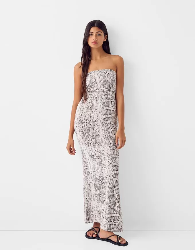 Animal print bandeau maxi dress Animal print bandeau maxi dress