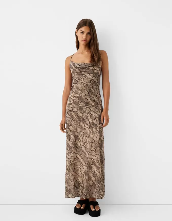 Animal print maxi chiffon dress Animal print maxi chiffon dress