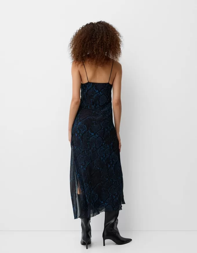 Animal print midi dress