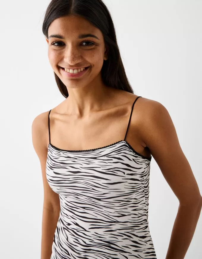 Animal print midi dress