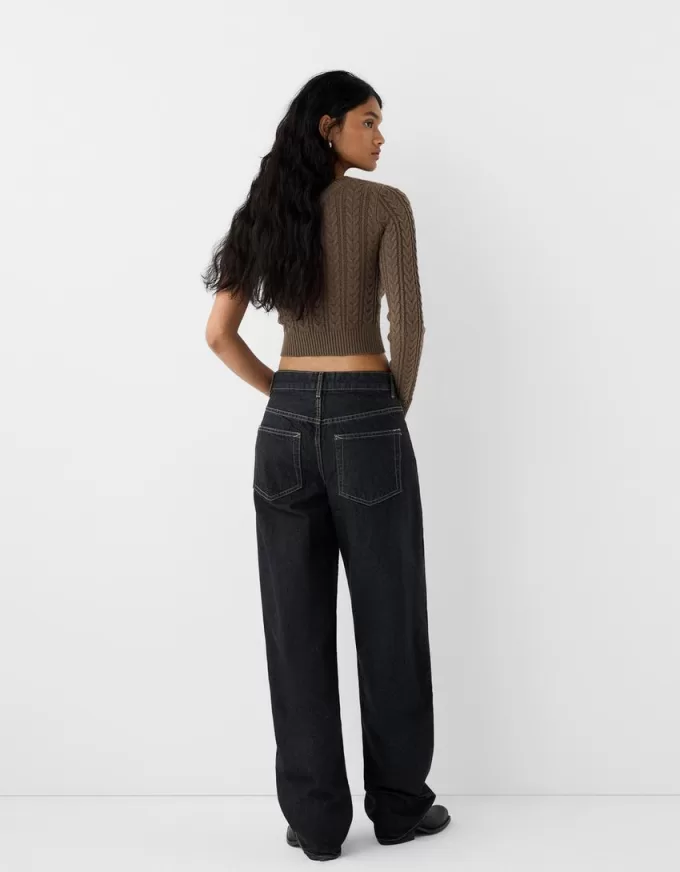 Asymmetric cable-knit sweater Asymmetric cable-knit sweater