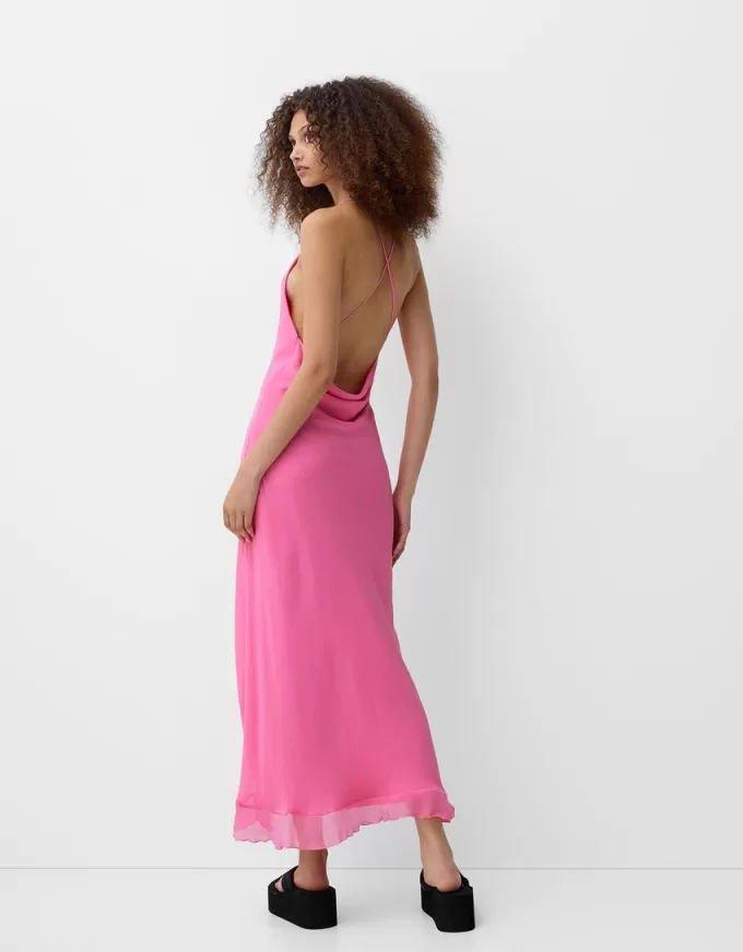 Asymmetric dress with ruffle Asymmetric dress with ruffle