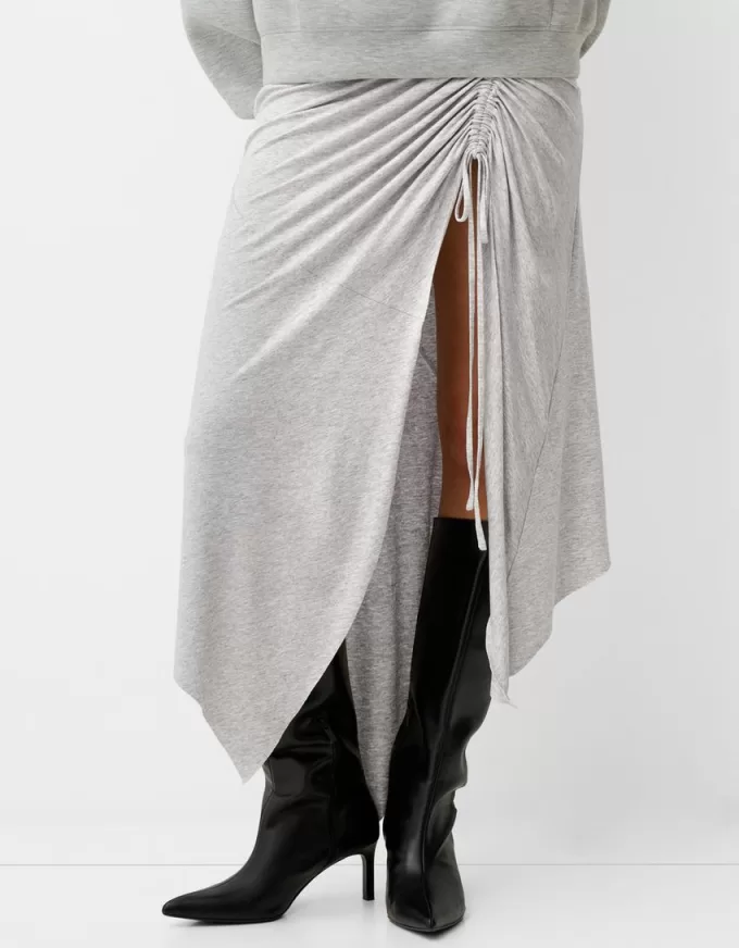 Asymmetric midi skirt with ruffles Asymmetric midi skirt with ruffles