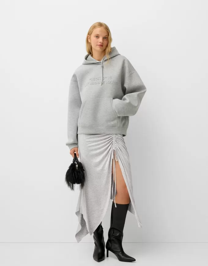 Asymmetric midi skirt with ruffles Asymmetric midi skirt with ruffles