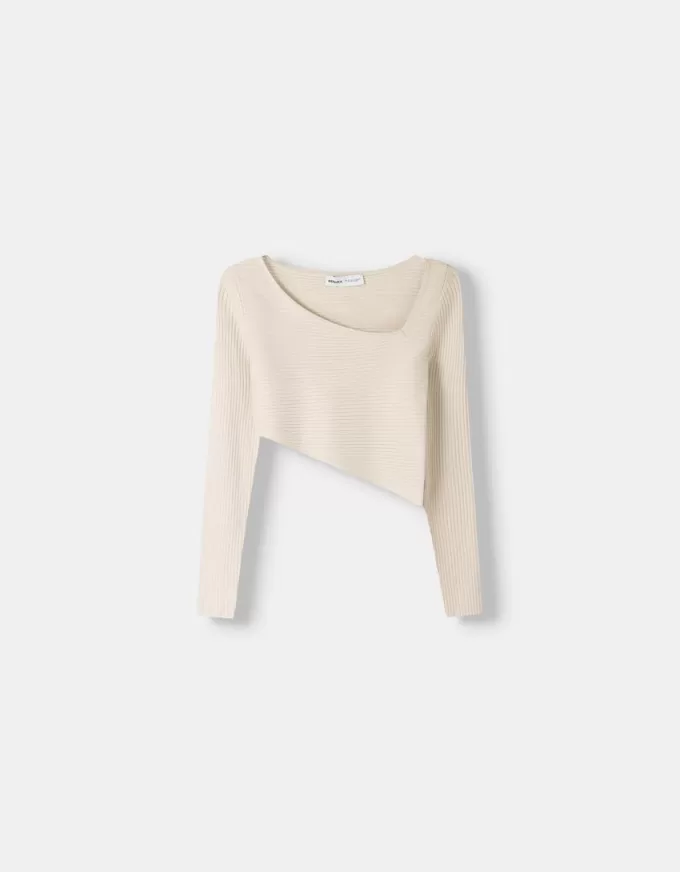 Asymmetric ribbed sweater Asymmetric ribbed sweater