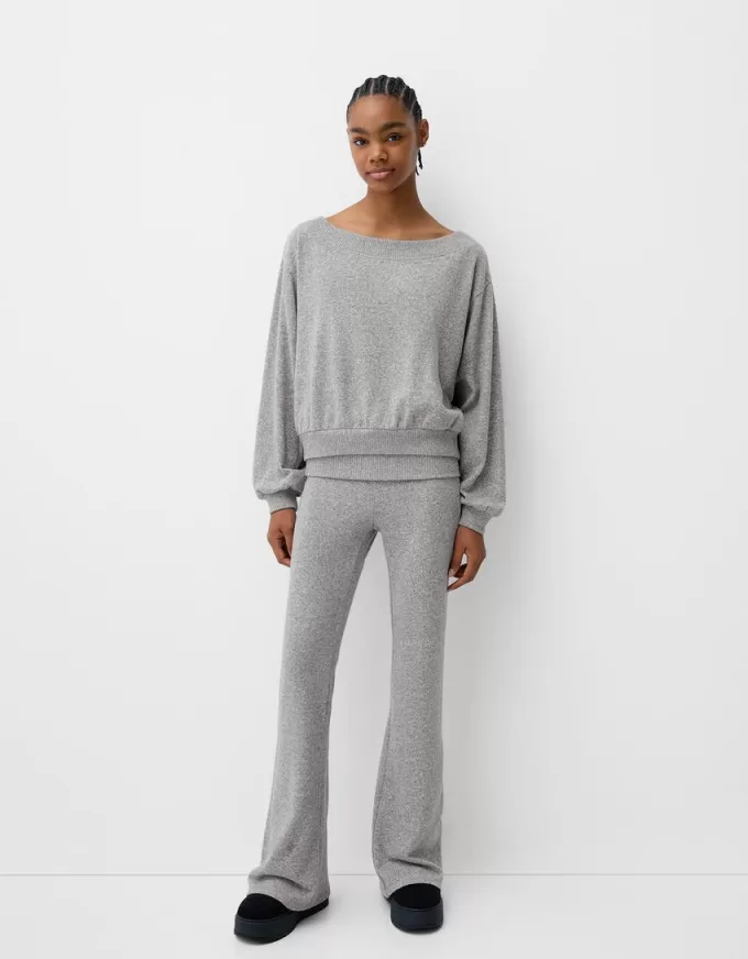 Asymmetric soft touch sweater