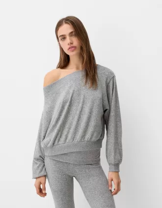Asymmetric soft touch sweater