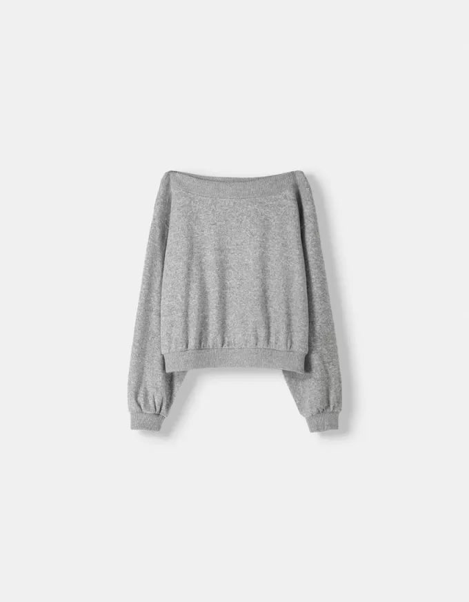 Asymmetric soft touch sweater