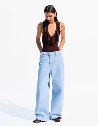 BERSHKA SERIES draped strappy bodysuit