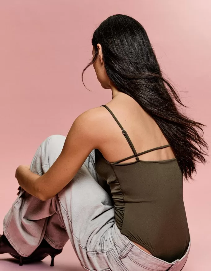 BERSHKA SERIES draped strappy bodysuit BERSHKA SERIES draped strappy bodysuit