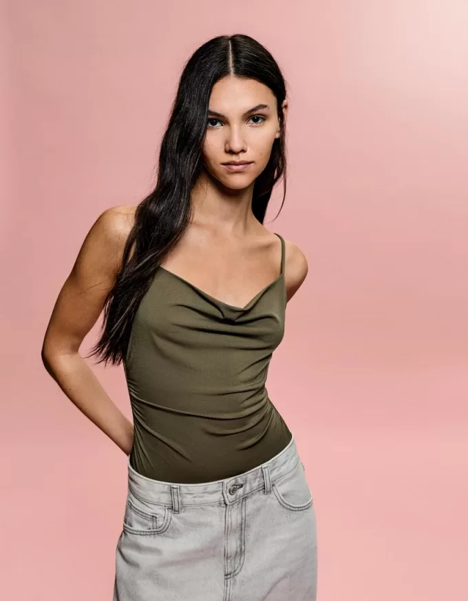 BERSHKA SERIES draped strappy bodysuit BERSHKA SERIES draped strappy bodysuit