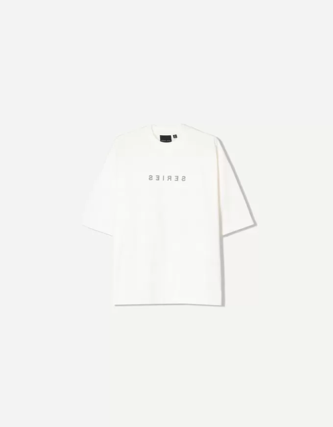 BERSHKA SERIES short sleeve T-shirt with print BERSHKA SERIES short sleeve T-shirt with print
