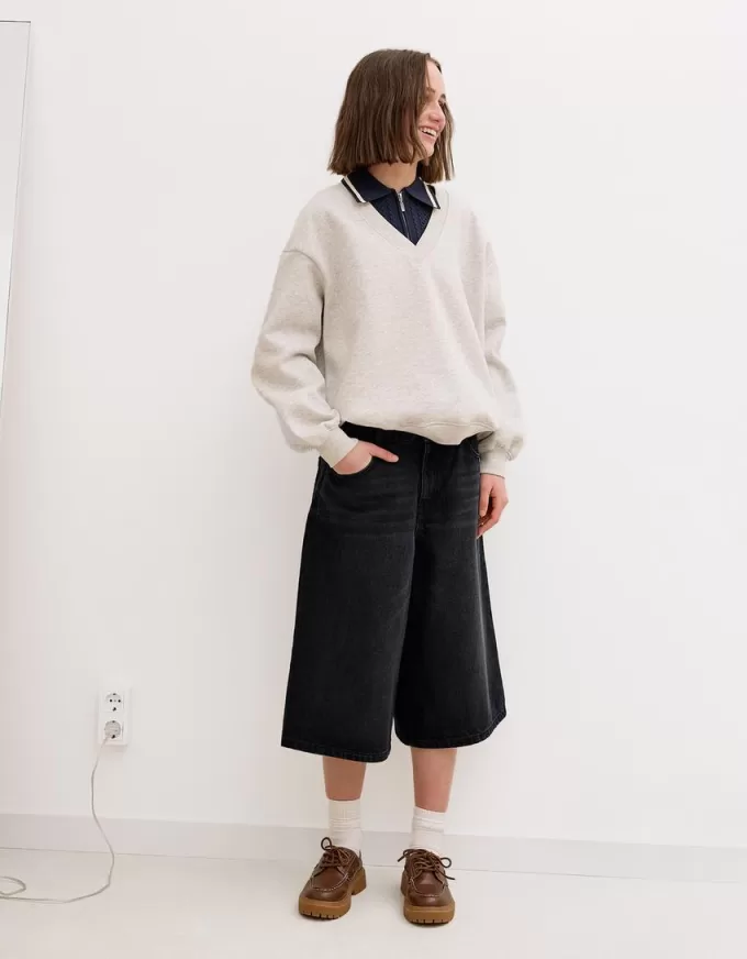 Baggy denim Bermuda shorts Baggy denim Bermuda shorts