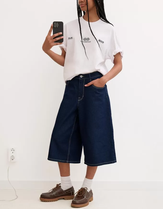 Baggy denim Bermuda shorts Baggy denim Bermuda shorts