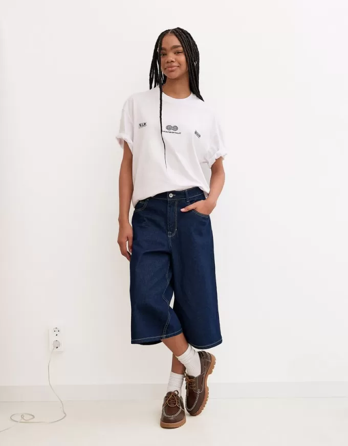 Baggy denim Bermuda shorts Baggy denim Bermuda shorts