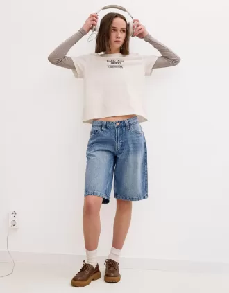 Baggy denim shorts