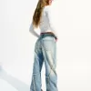 Baggy jeans with fringing Baggy jeans with fringing