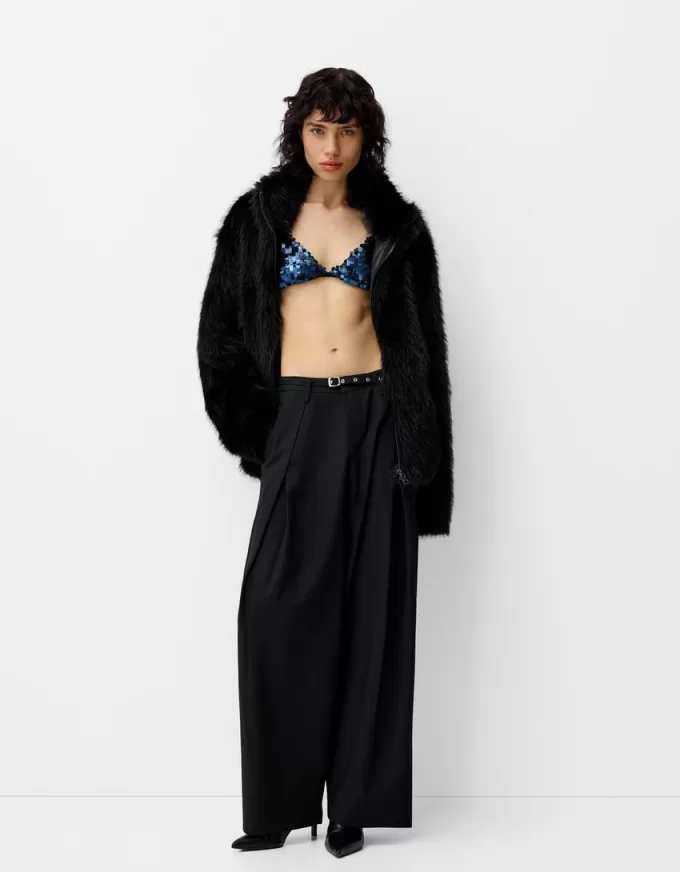 Balloon fit pants with belt Balloon fit pants with belt