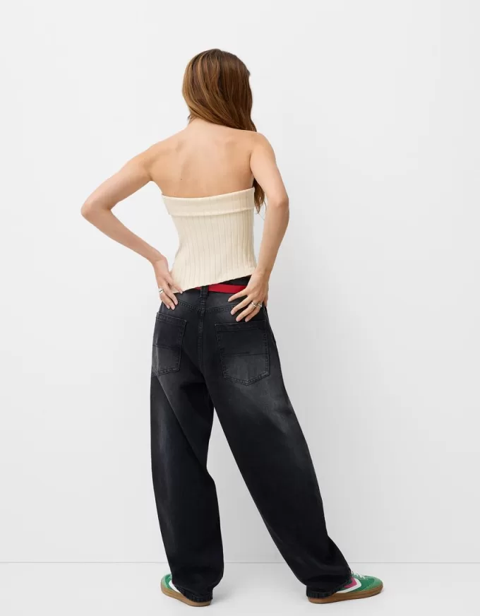 Bandeau top with side slit Bandeau top with side slit