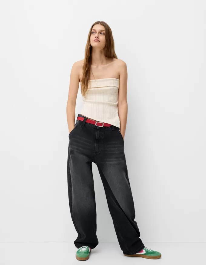 Bandeau top with side slit Bandeau top with side slit