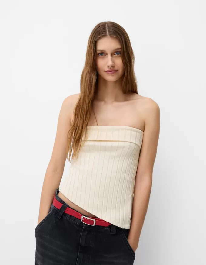 Bandeau top with side slit Bandeau top with side slit