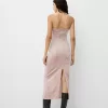 Bandeau velvet midi dress