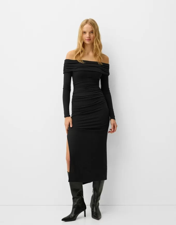 Bardot midi dress
