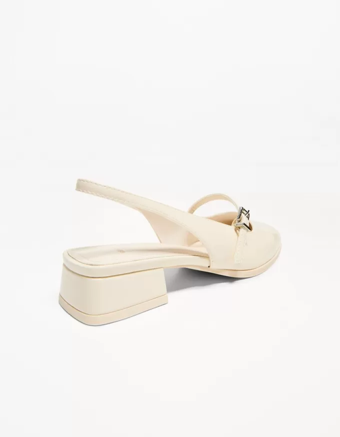 Block heel slingback Mary Janes