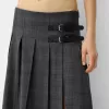 Box pleat midi skirt with a belt detail Box pleat midi skirt with a belt detail