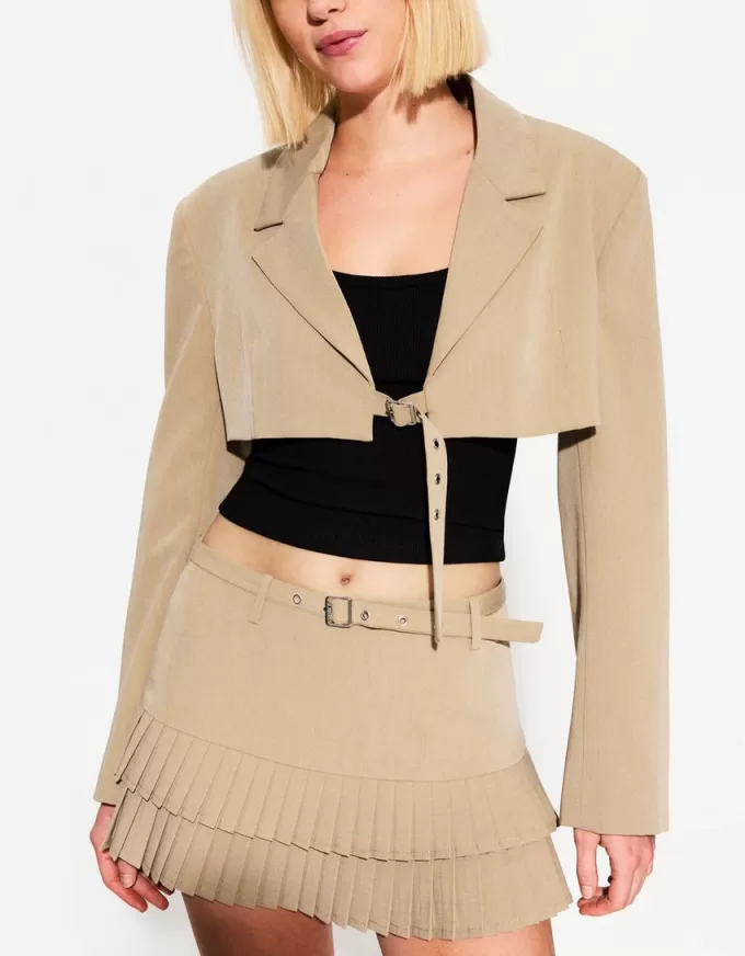 Box pleat mini skirt Box pleat mini skirt