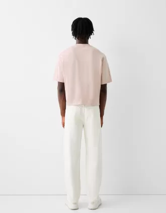 Boxy fit cropped short sleeve T-shirt