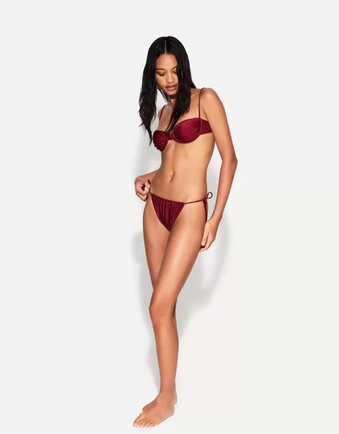 Burgundy bikini bottoms with bows Burgundy bikini bottoms with bows