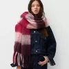 Burgundy check scarf Burgundy check scarf