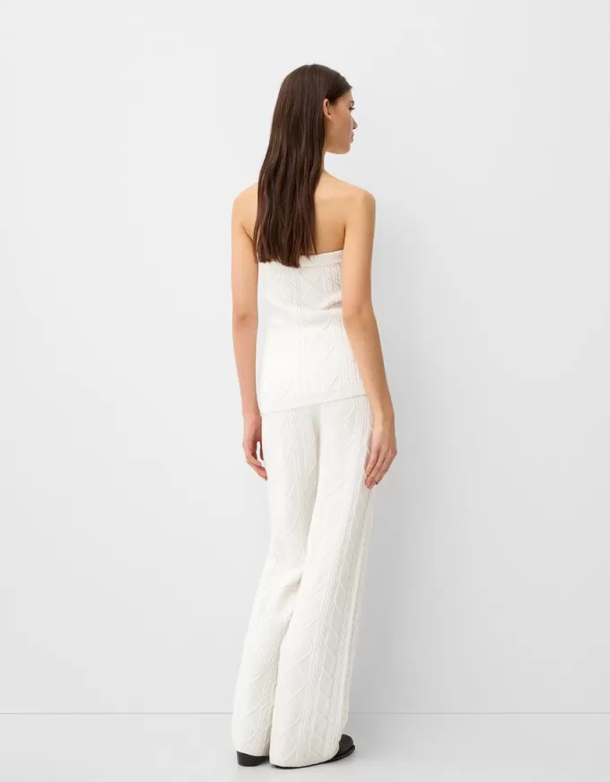 Cable knit bandeau top Cable knit bandeau top