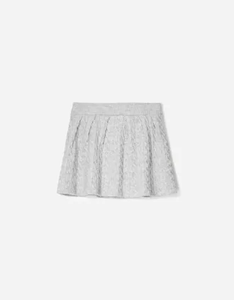 Cable-knit mini skirt