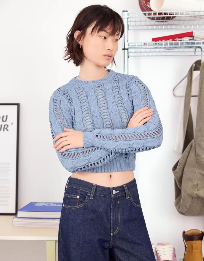 Cable-knit sweater