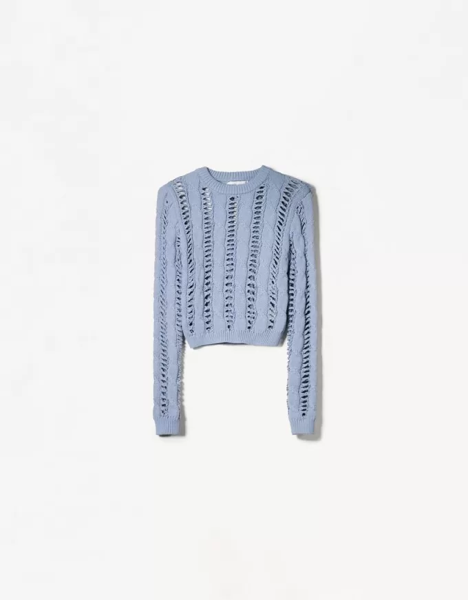 Cable-knit sweater