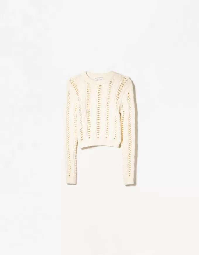 Cable-knit sweater